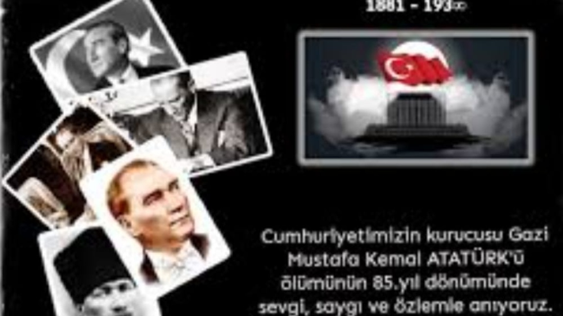 10 KASIM Türk Milletinin matem günüdür. Gazi Mustafa Kemal ATATÜRK'Ü  en içten duygularımızla  saygı,sevgi ve minnet ile anıyoruz.